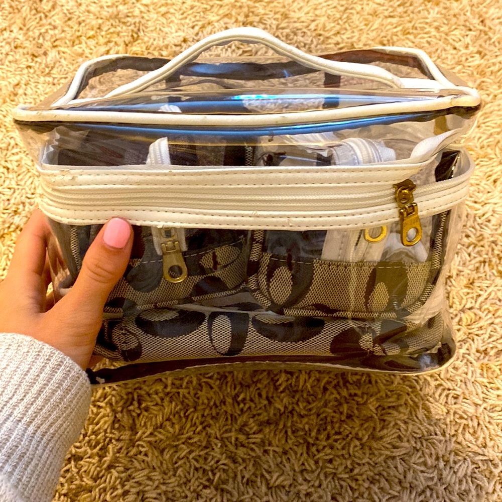 Coach Brand bathroom/makeup bag set
